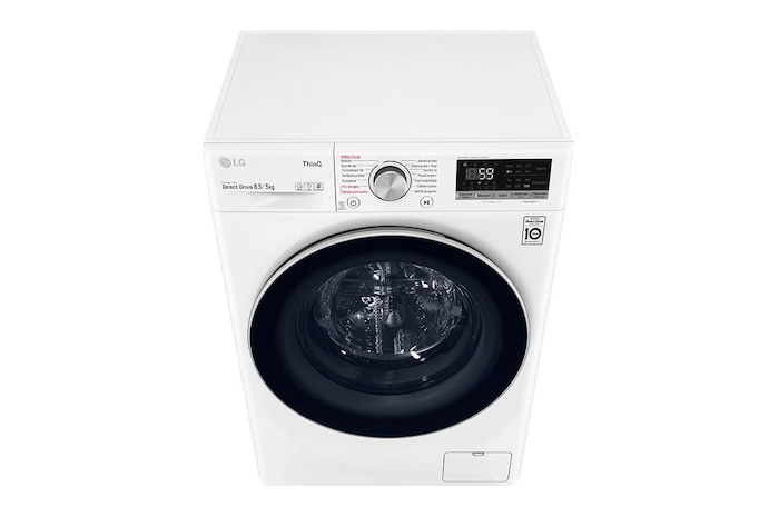 LG Slim parní pračka / sušička LG | 8,5 / 5 kg | 1200 ot./min | TurboWash™360° |Bílá, F2DV5S8S1