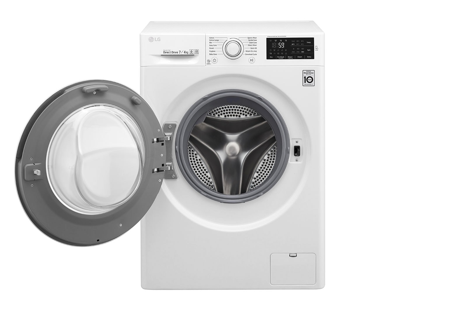 LG 7 kg pračka / 4 kg sušička, 1200 ot./min, B (v rozsahu A až G), 6 Motion DD, Direct Drive™, ThinQ™, Přidat prádlo, 14 programů, 5 možností sušení, F2J6HM0W