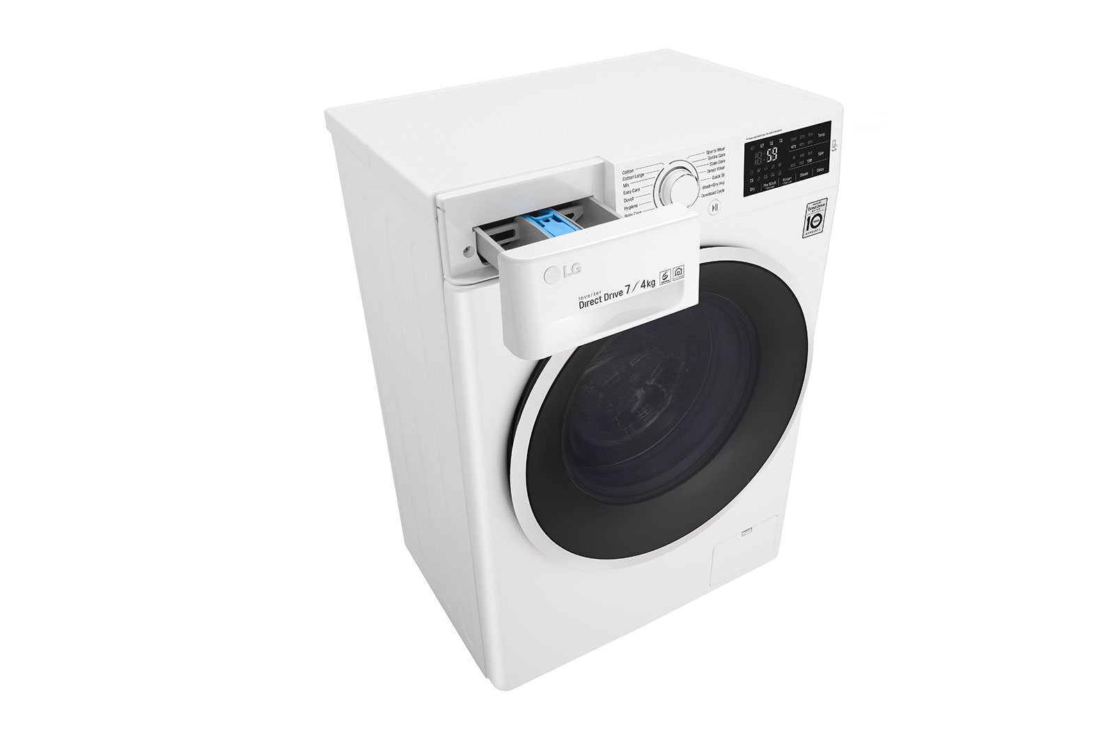 LG 7 kg pračka / 4 kg sušička, 1200 ot./min, B (v rozsahu A až G), 6 Motion DD, Direct Drive™, ThinQ™, Přidat prádlo, 14 programů, 5 možností sušení, F2J6HM0W