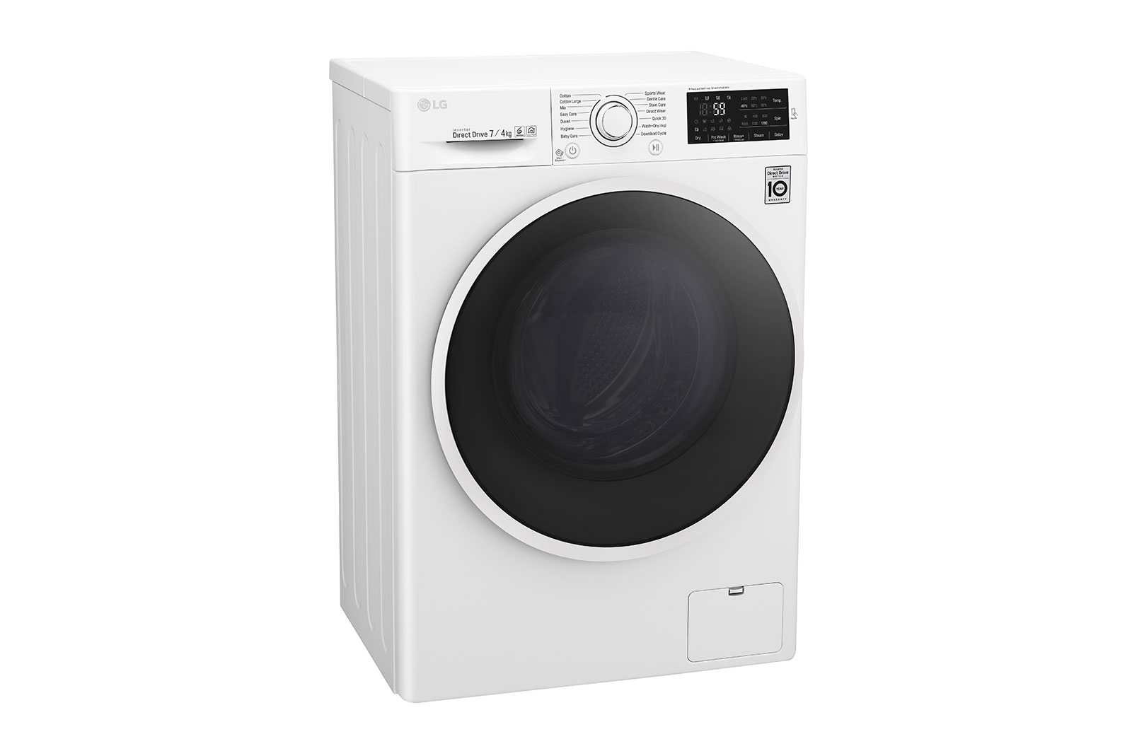 LG 7 kg pračka / 4 kg sušička, 1200 ot./min, B (v rozsahu A až G), 6 Motion DD, Direct Drive™, ThinQ™, Přidat prádlo, 14 programů, 5 možností sušení, F2J6HM0W
