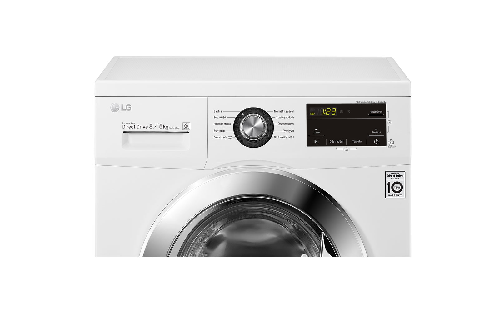 LG 8 kg pračka / 5 kg sušička, E / D, Direct Drive™ motor, 6 motion DD, Fuzzy logic, Smart Diagnosis™, F48J3TM5W