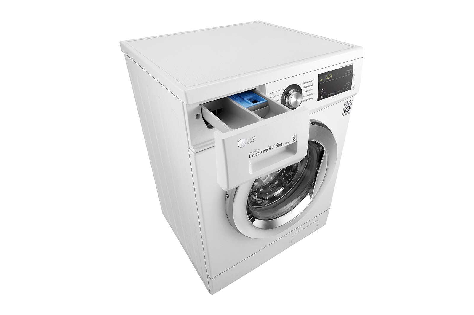 LG 8 kg pračka / 5 kg sušička, E / D, Direct Drive™ motor, 6 motion DD, Fuzzy logic, Smart Diagnosis™, F48J3TM5W