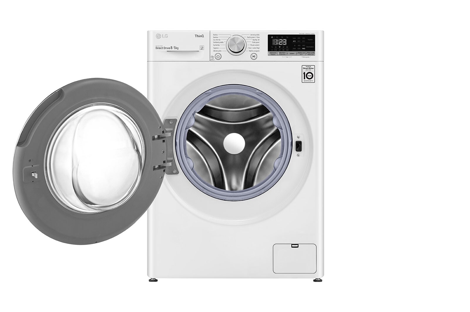 LG 8 kg pračka / 5 kg sušička, E / D, Direct Drive™ motor, AI DD™ - optimální volba pracích pohybů, ThinQ™ + WiFi, F4DN508N0