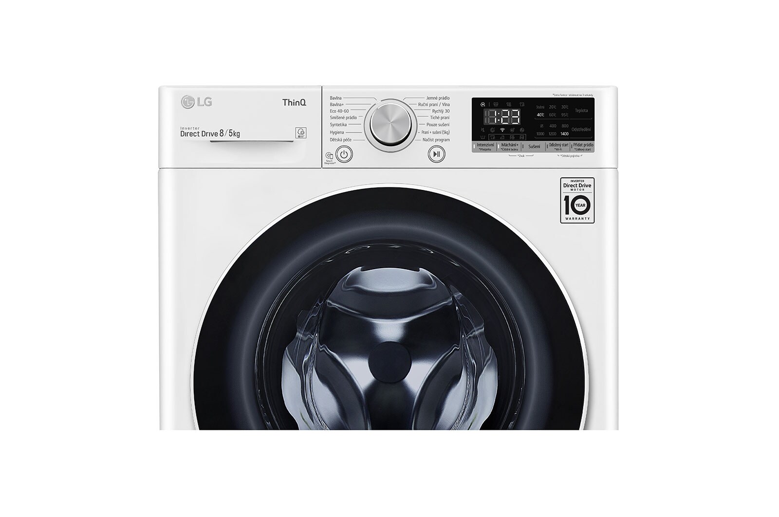 LG 8 kg pračka / 5 kg sušička, E / D, Direct Drive™ motor, AI DD™ - optimální volba pracích pohybů, ThinQ™ + WiFi, F4DN508N0