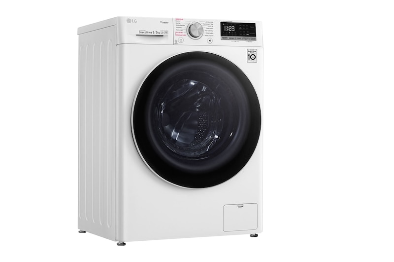 LG 8 kg parní pračka / 5 kg sušička, E / D, Direct Drive™ motor, AI DD™ - optimální volba pracích pohybů, parní péče Steam™, ThinQ™ + WiFi, F4DN508S0