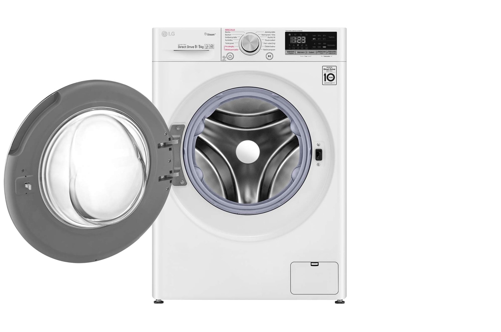 LG 9 kg parní pračka / 6 kg sušička, E, Direct Drive™ motor, AI DD™ - optimální volba pracích pohybů, parní péče Steam™, ThinQ™ + WiFi, F4DN509S0