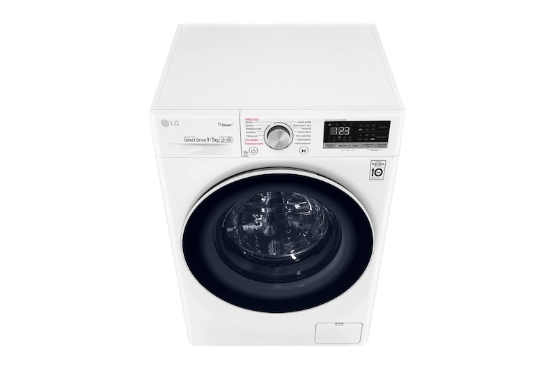 LG 9 kg parní pračka / 6 kg sušička, E, Direct Drive™ motor, AI DD™ - optimální volba pracích pohybů, parní péče Steam™, ThinQ™ + WiFi, F4DN509S0