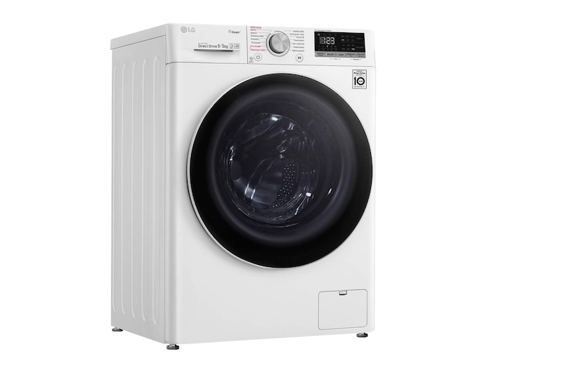 LG 9 kg parní pračka / 6 kg sušička, E, Direct Drive™ motor, AI DD™ - optimální volba pracích pohybů, parní péče Steam™, ThinQ™ + WiFi, F4DN509S0