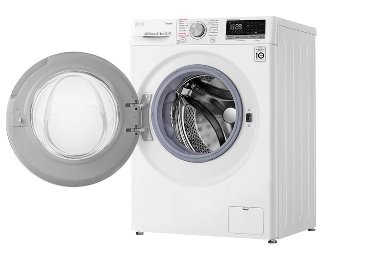 LG 9 kg parní pračka / 6 kg sušička, E, Direct Drive™ motor, AI DD™ - optimální volba pracích pohybů, parní péče Steam™, ThinQ™ + WiFi, F4DN509S0