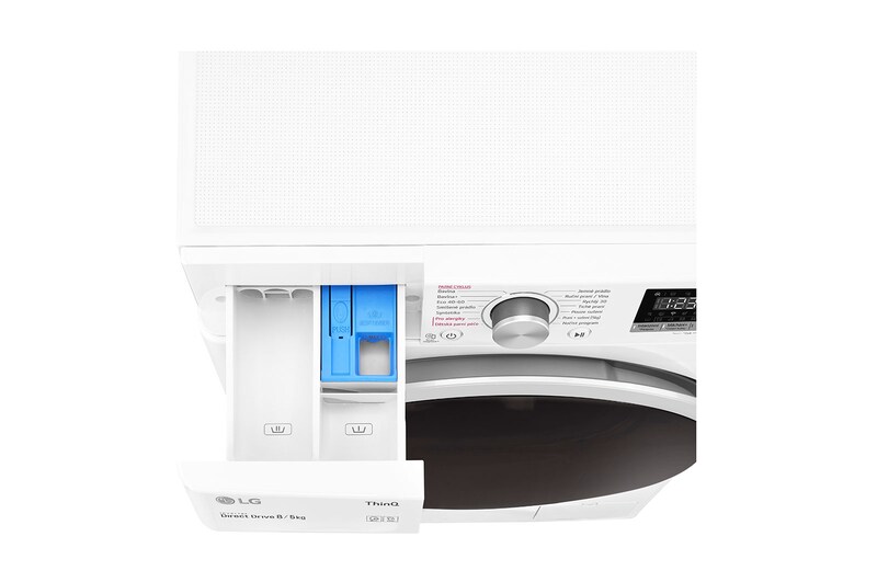 LG 8 kg parní pračka / 5 kg sušička, E / D, Direct Drive™ motor, AI DD™ - optimální volba pracích pohybů, parní péče Steam™, ThinQ™ + WiFi, F4DT408AIDD