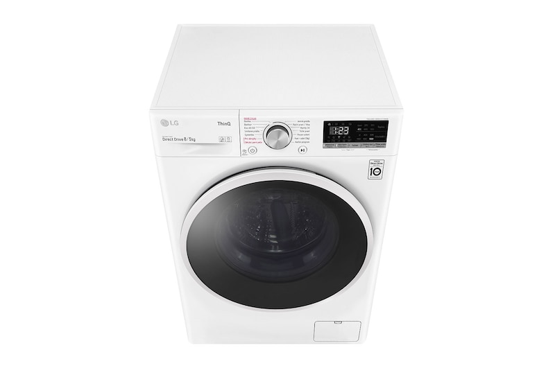 LG 8 kg parní pračka / 5 kg sušička, E / D, Direct Drive™ motor, AI DD™ - optimální volba pracích pohybů, parní péče Steam™, ThinQ™ + WiFi, F4DT408AIDD