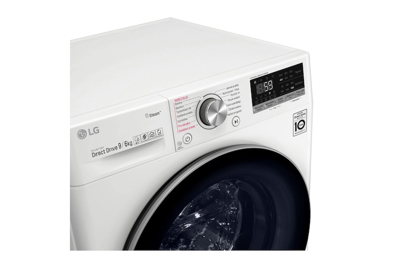 LG 9 kg parní pračka / 6 kg sušička, A (v rozsahu A až G), Direct Drive™ motor, AI DD™ - optimální volba pracích pohybů, TurboWash™, parní péče Steam+™, ThinQ™ + WiFi, F4DV709H1