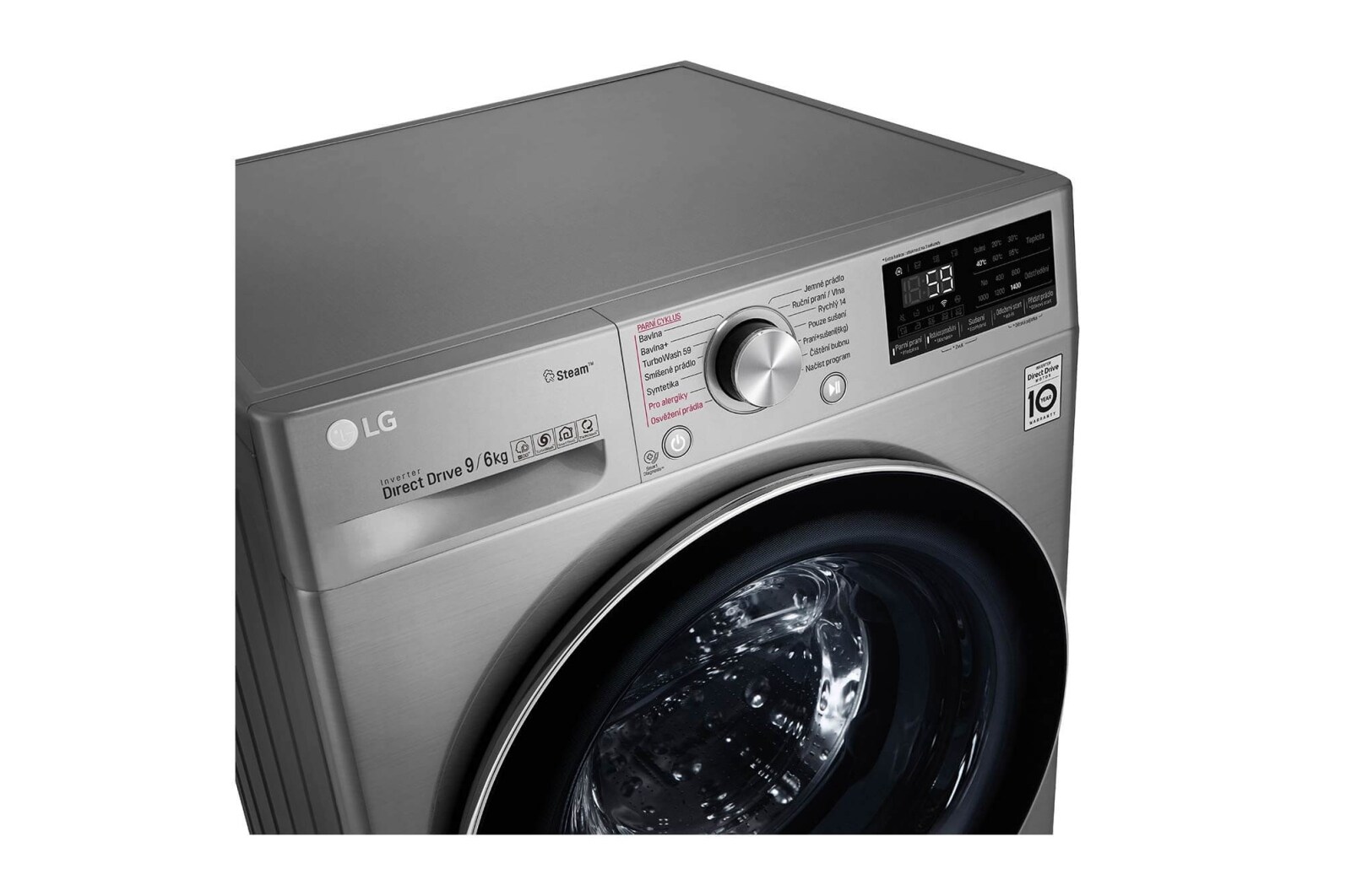 LG 9 kg parní pračka / 6 kg sušička, A (v rozsahu A až G), Direct Drive™ motor, AI DD™ - optimální volba pracích pohybů, TurboWash™, parní péče Steam+™, ThinQ™ + WiFi, F4DV709H2T