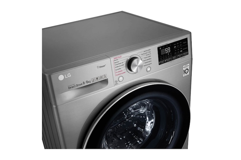 LG 9 kg parní pračka / 6 kg sušička, A (v rozsahu A až G), Direct Drive™ motor, AI DD™ - optimální volba pracích pohybů, TurboWash™, parní péče Steam+™, ThinQ™ + WiFi, F4DV709H2T