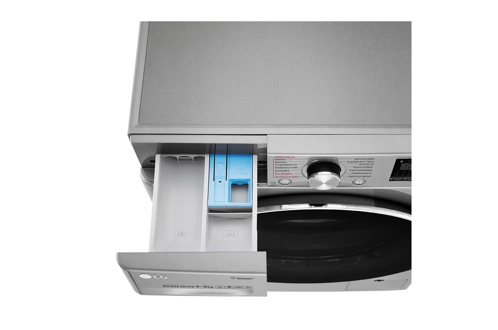 LG 9 kg parní pračka / 6 kg sušička, A (v rozsahu A až G), Direct Drive™ motor, AI DD™ - optimální volba pracích pohybů, TurboWash™, parní péče Steam+™, ThinQ™ + WiFi, F4DV709H2T