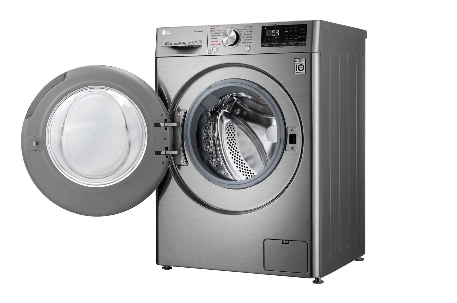 LG 9 kg parní pračka / 6 kg sušička, A (v rozsahu A až G), Direct Drive™ motor, AI DD™ - optimální volba pracích pohybů, TurboWash™, parní péče Steam+™, ThinQ™ + WiFi, F4DV709H2T