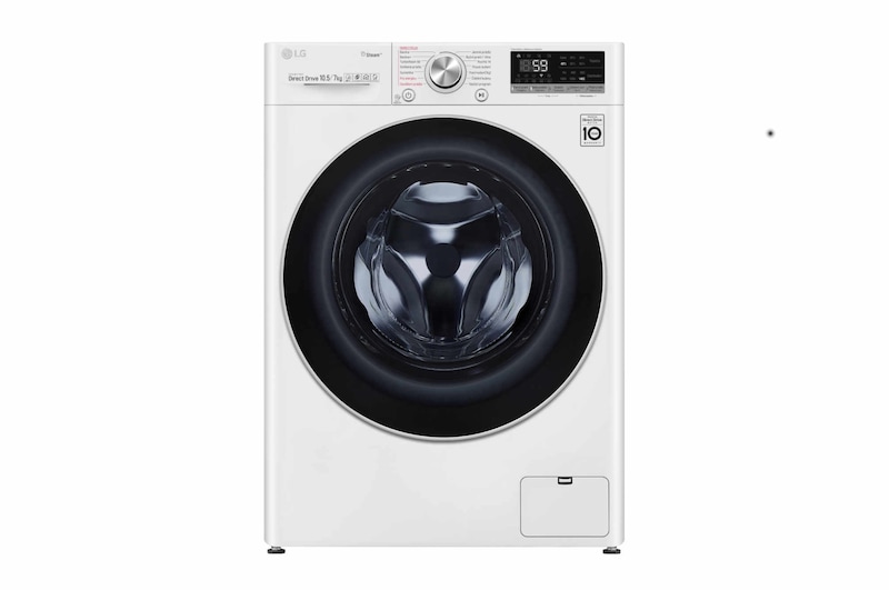 LG 10,5 kg parní pračka / 7 kg sušička, A (v rozsahu A až G), Direct Drive™ motor, AI DD™ - optimální volba pracích pohybů, TurboWash™, parní péče Steam+™, ThinQ™ + WiFi, F4DV710H1