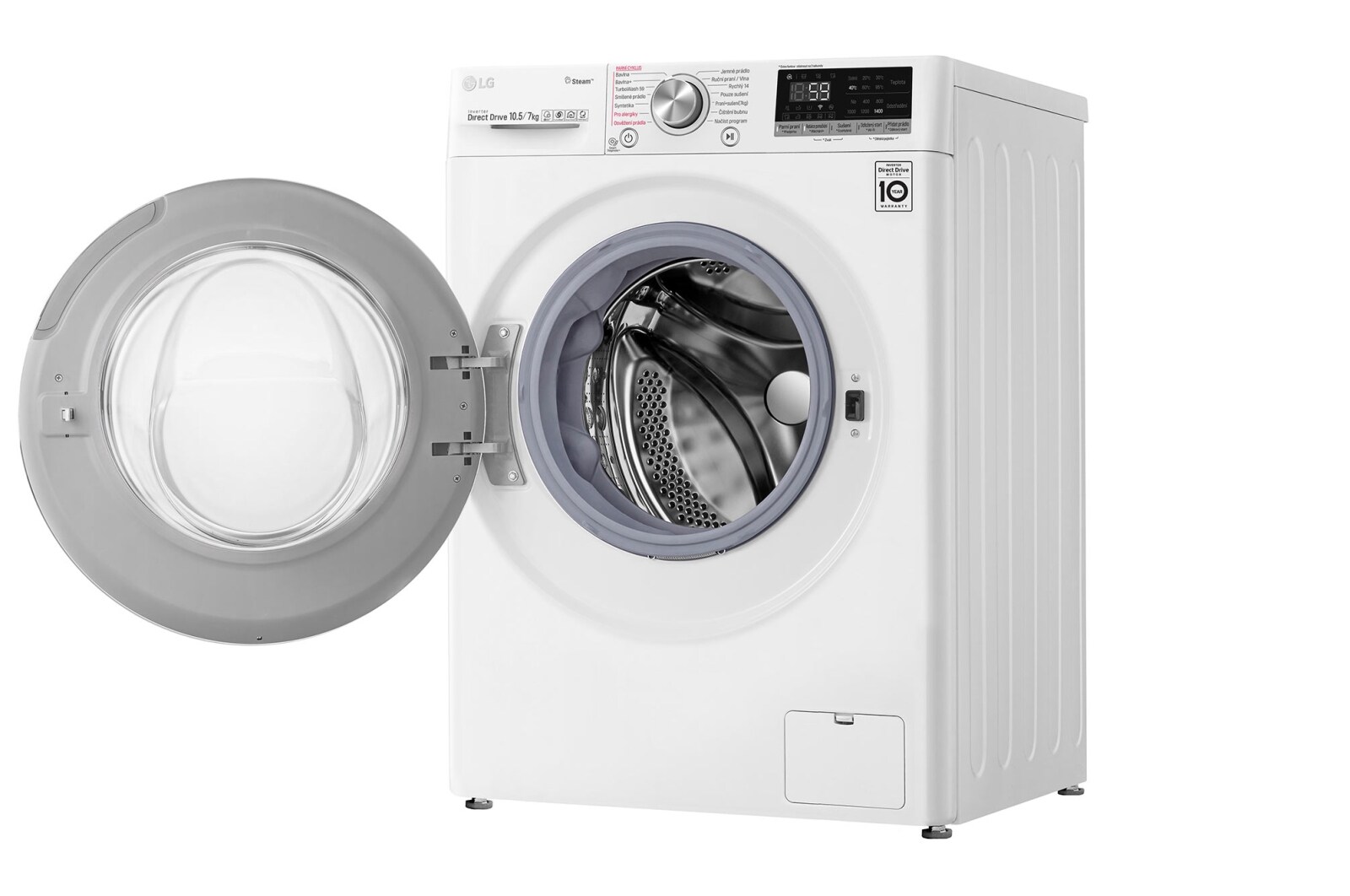 LG 10,5 kg parní pračka / 7 kg sušička, A (v rozsahu A až G), Direct Drive™ motor, AI DD™ - optimální volba pracích pohybů, TurboWash™, parní péče Steam+™, ThinQ™ + WiFi, F4DV710H1