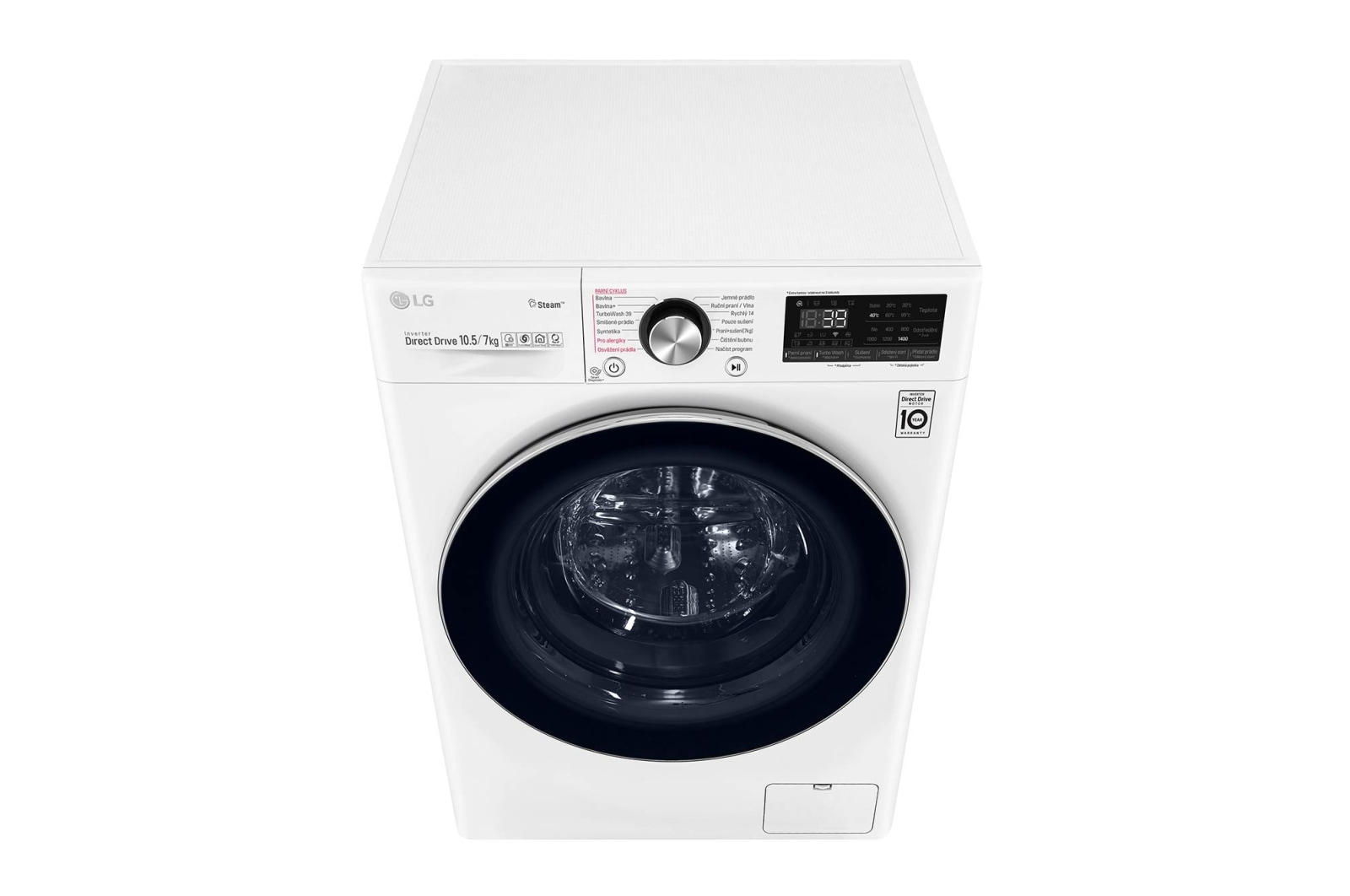 LG 10,5 kg parní pračka / 7 kg sušička, A (v rozsahu A až G), Direct Drive™ motor, AI DD™ - optimální volba pracích pohybů, TurboWash™360°, parní péče Steam+™, ThinQ™ + WiFi, F4DV910H2