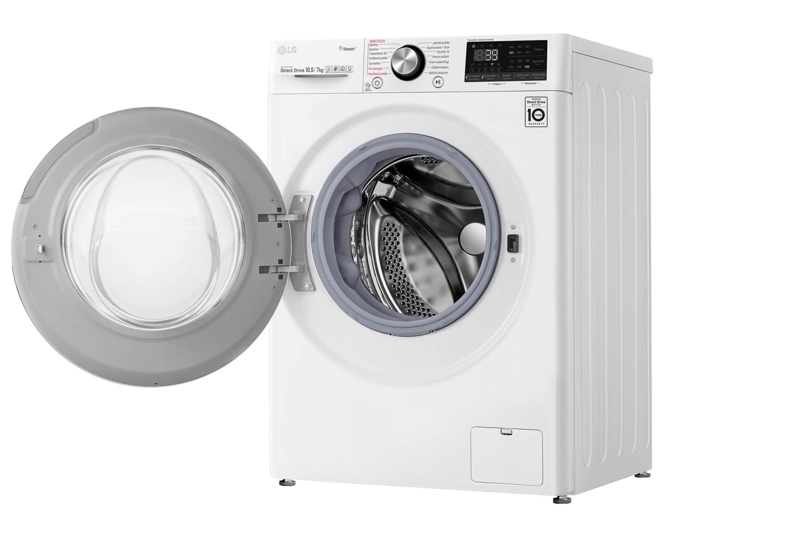 LG 10,5 kg parní pračka / 7 kg sušička, A (v rozsahu A až G), Direct Drive™ motor, AI DD™ - optimální volba pracích pohybů, TurboWash™360°, parní péče Steam+™, ThinQ™ + WiFi, F4DV910H2