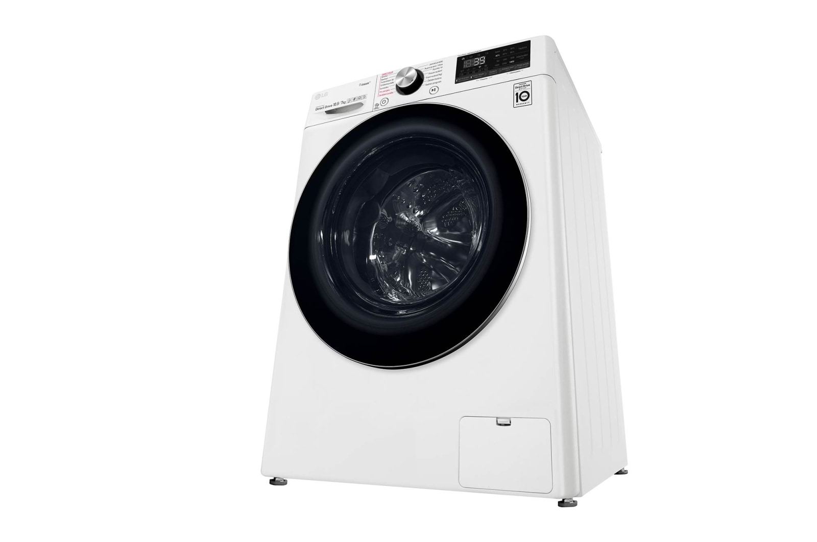 LG 10,5 kg parní pračka / 7 kg sušička, A (v rozsahu A až G), Direct Drive™ motor, AI DD™ - optimální volba pracích pohybů, TurboWash™360°, parní péče Steam+™, ThinQ™ + WiFi, F4DV910H2