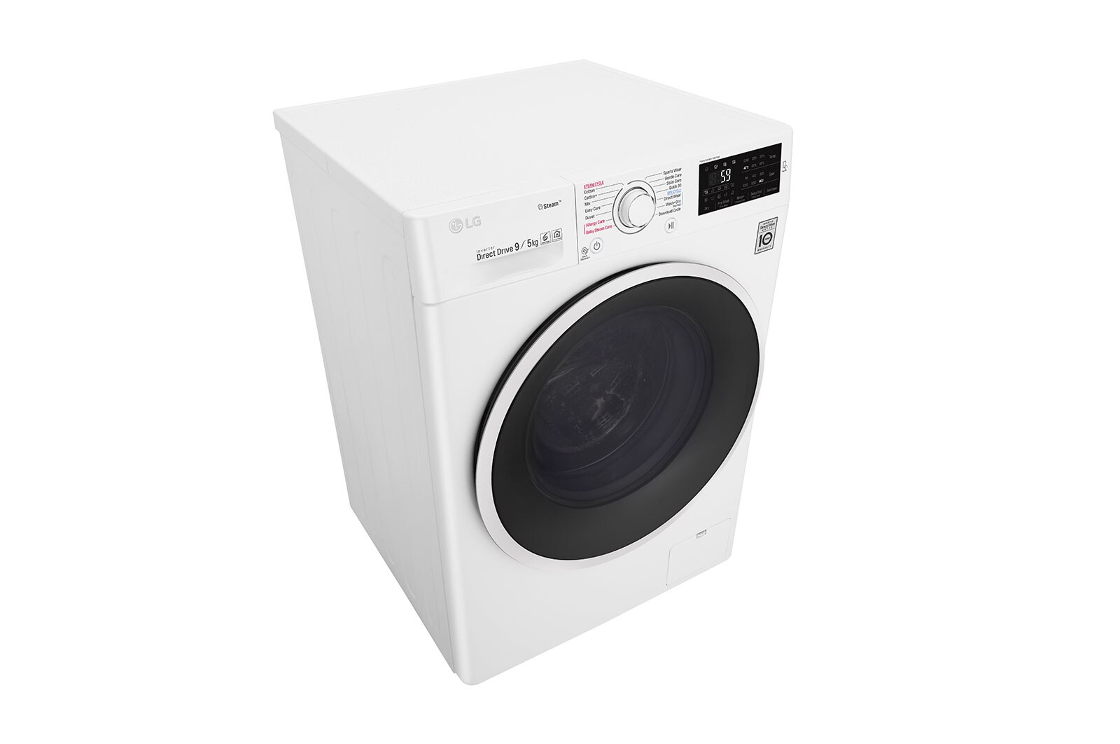 LG 9 kg pračka / 5 kg sušička, 1400 ot./min, A (v rozsahu A až G), 6 Motion DD, Direct Drive™, Steam™ - parní praní, ThinQ™, Přidat prádlo, 14 programů, 5 možností sušení, F94J6VG0W