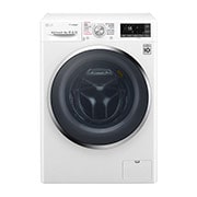 Čelní pohled na 9 kg pračka / 5 kg sušička, 1400 ot./min, A (v rozsahu A až G), 6 Motion DD, Direct Drive™, TrueSteam™ - parní praní, ThinQ™, Přidat prádlo, 14 programů, 8 možností sušení F94J8VH2WD
