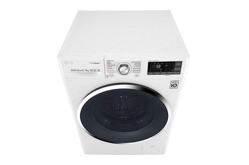 LG 9 kg pračka / 5 kg sušička, 1400 ot./min, A (v rozsahu A až G), 6 Motion DD, Direct Drive™, TrueSteam™ - parní praní, ThinQ™, Přidat prádlo, 14 programů, 8 možností sušení, F94J8VH2WD