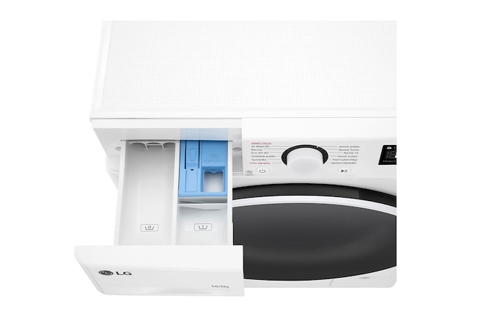 LG Parní pračka / sušička LG | 10 / 6 kg | 1400 ot./min | Direct Drive™ | Bílá, FCR5A06WW