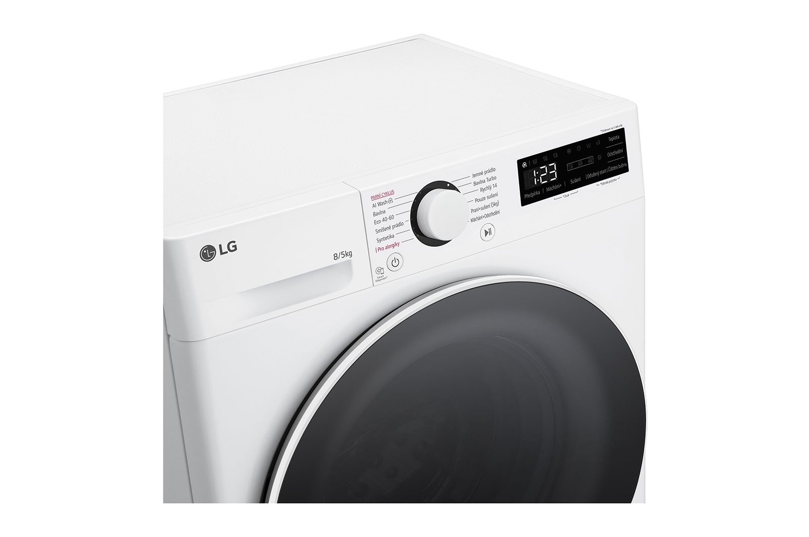 LG Slim parní pračka / sušička LG | 8 / 5 kg | 1200 ot./min | Direct Drive™ |Bílá, FCR5A85WW