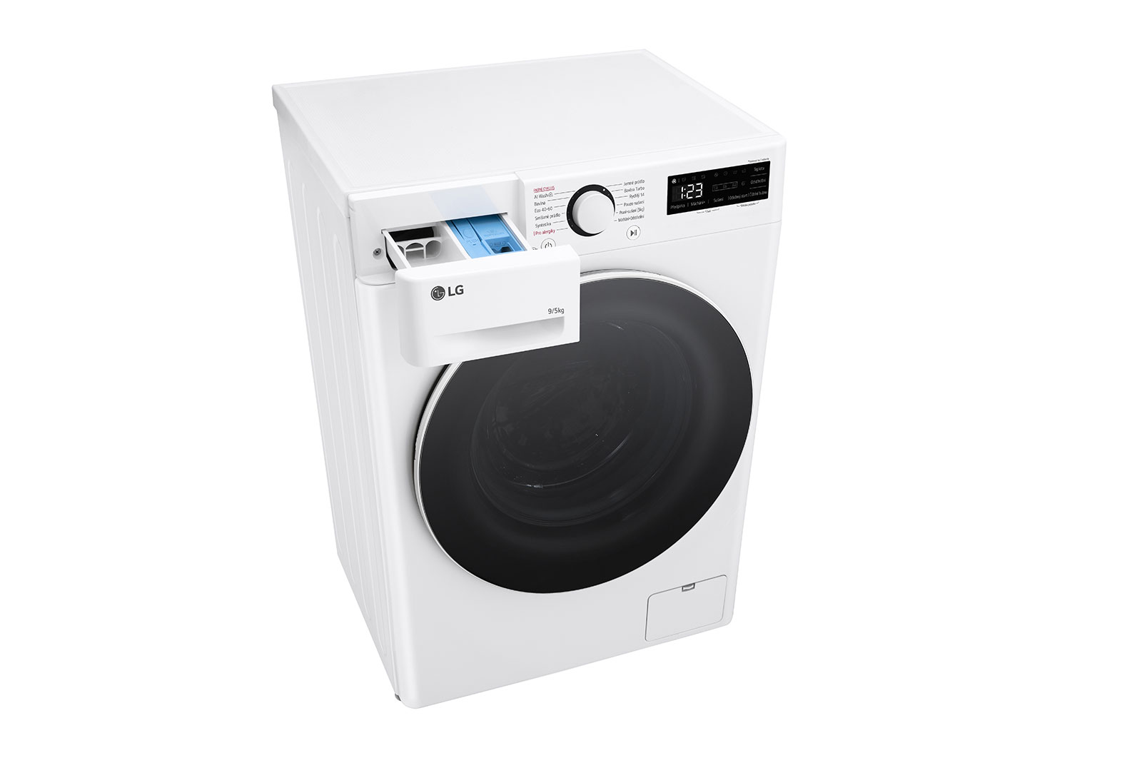 LG Slim parní pračka / sušička LG | 9 / 5 kg | 1200 ot./min | Direct Drive™ |Bílá, FCR5A95WW
