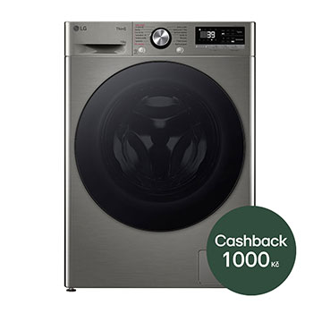 LG 10 kg parní pračka / 6 kg sušička LG | 1400 ot./min | Direct Drive™ | AI DD™ | TurboWash™360°,  front view, FCR7A06PG
