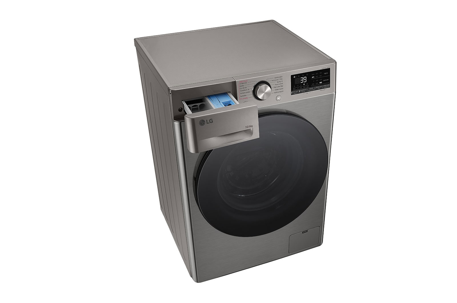 LG Parní pračka / sušička LG | 10 / 6 kg |  1400 ot./min | Direct Drive™ | AI DD™ | Stříbrná, FCR7A06PG