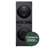 LG WashTower | 12 / 10 kg |1400 ot./min | AI DD™ | TurboWash™360°|Černá/šedá