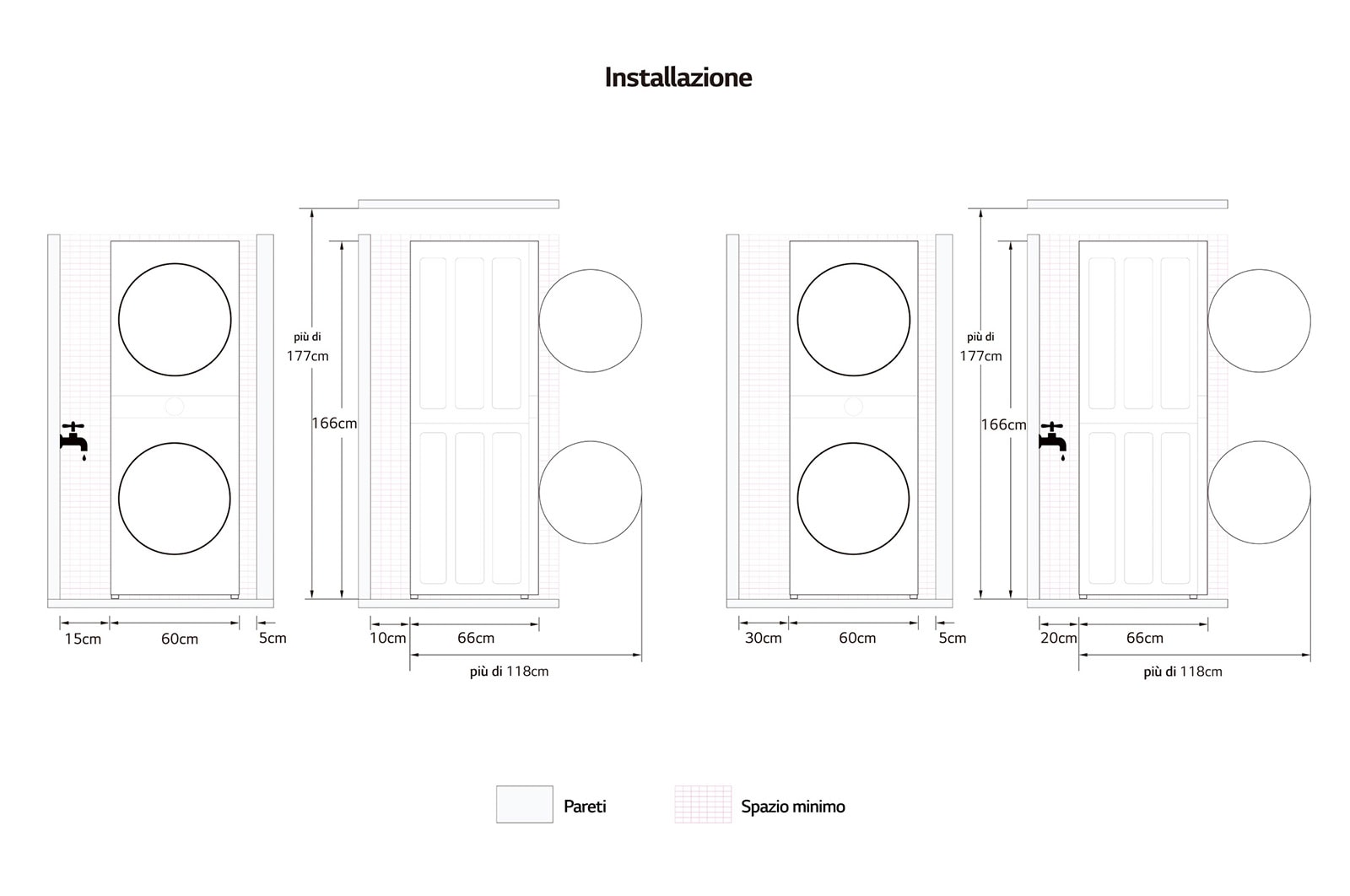LG WashTower | 12 / 10 kg |1400 ot./min | AI DD™ | TurboWash™360°|Černá/šedá, WT1210BBF