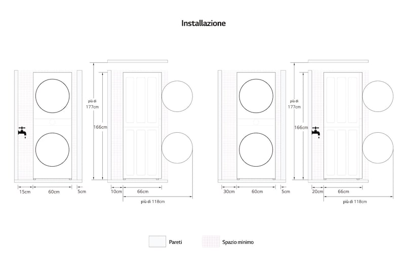 LG WashTower | 12 / 10 kg |1400 ot./min | AI DD™ | TurboWash™360°|Černá/šedá, WT1210BBF