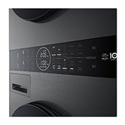 LG WashTower | 12 / 10 kg |1400 ot./min | AI DD™ | TurboWash™360°|Černá/šedá, WT1210BBF