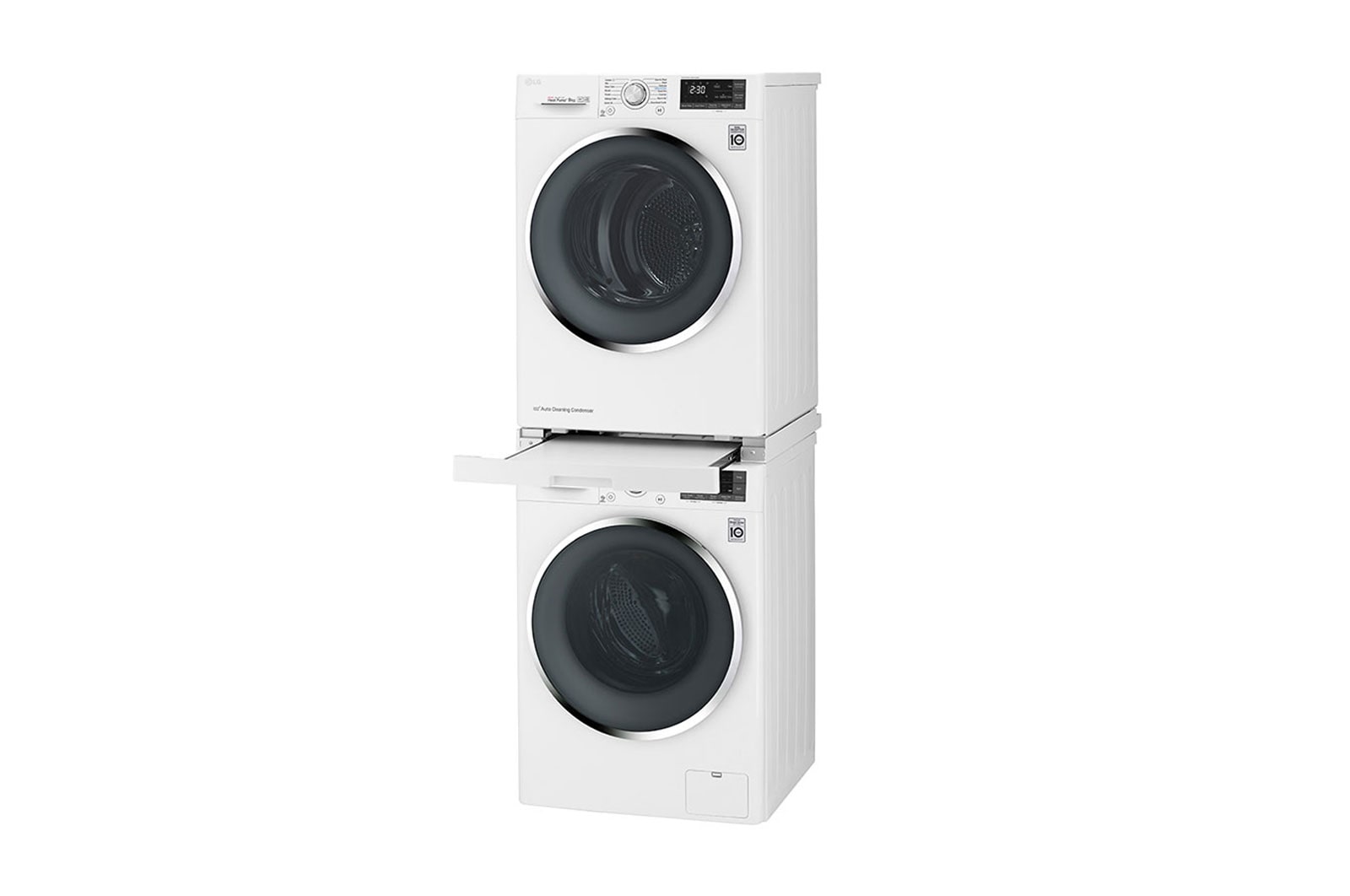 LG Mezikus pro pračky LG s hloubkou 55 - 65 cm | DSKSS | Spojovací díl pro pračku a sušičku s výsuvem | Bílá, DSTWH