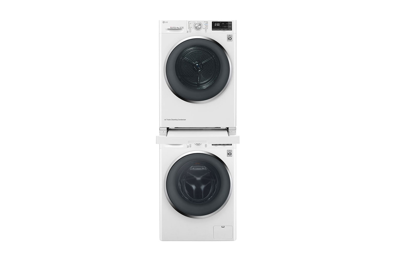 LG Mezikus pro pračky LG s hloubkou 55 - 65 cm | DSKSS | Spojovací díl pro pračku a sušičku s výsuvem | Bílá, DSTWH