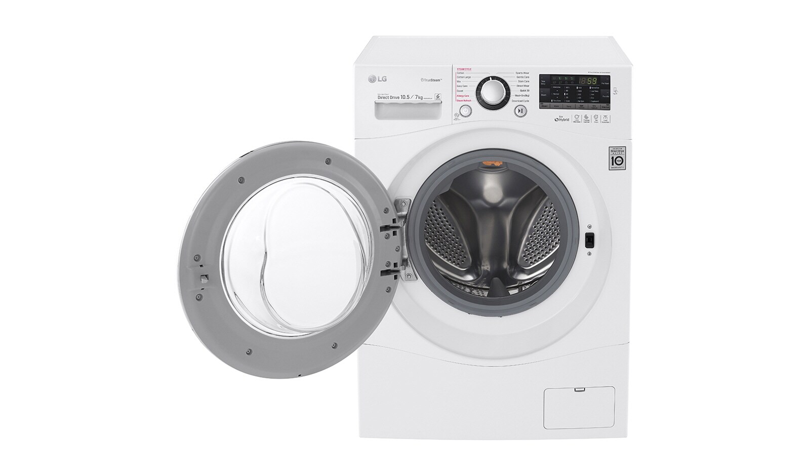 LG 10,5 kg pračka / 7 kg sušička , 1400 ot./min, Combo, 6 Motion DD, 14 programů, 15 přídavných možností, 8 možností sušení, F104A8JDH2N