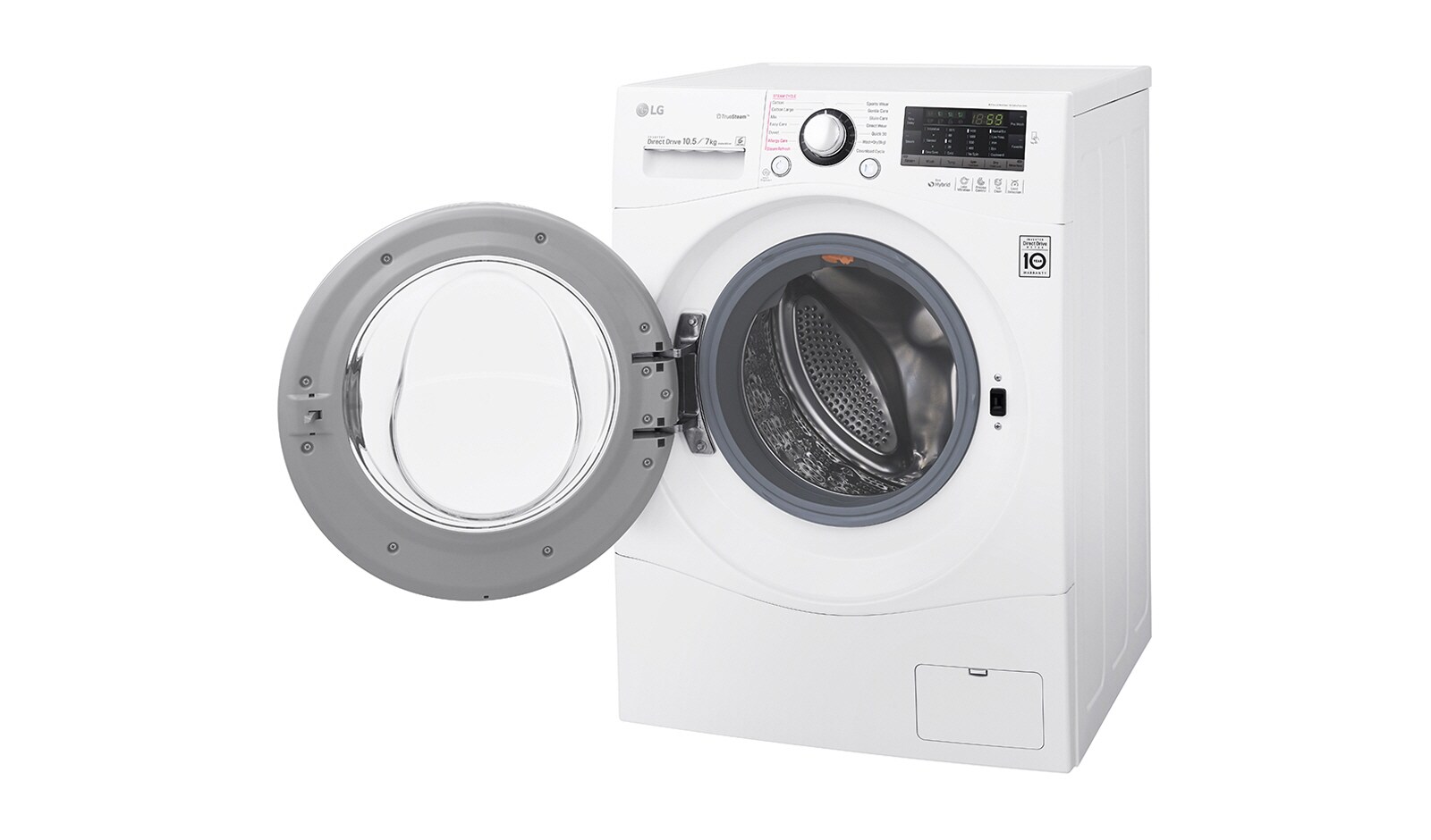 LG 10,5 kg pračka / 7 kg sušička , 1400 ot./min, Combo, 6 Motion DD, 14 programů, 15 přídavných možností, 8 možností sušení, F104A8JDH2N