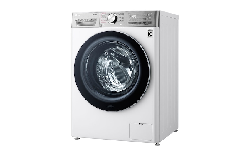 LG 10,5 kg parní pračka / 7 kg sušička, Direct Drive™ motor, AI DD™ - optimální volba pracích pohybů, parní péče Steam™, TurboWash™360°, LG ThinQ + Wifi, F104DV9RD2E