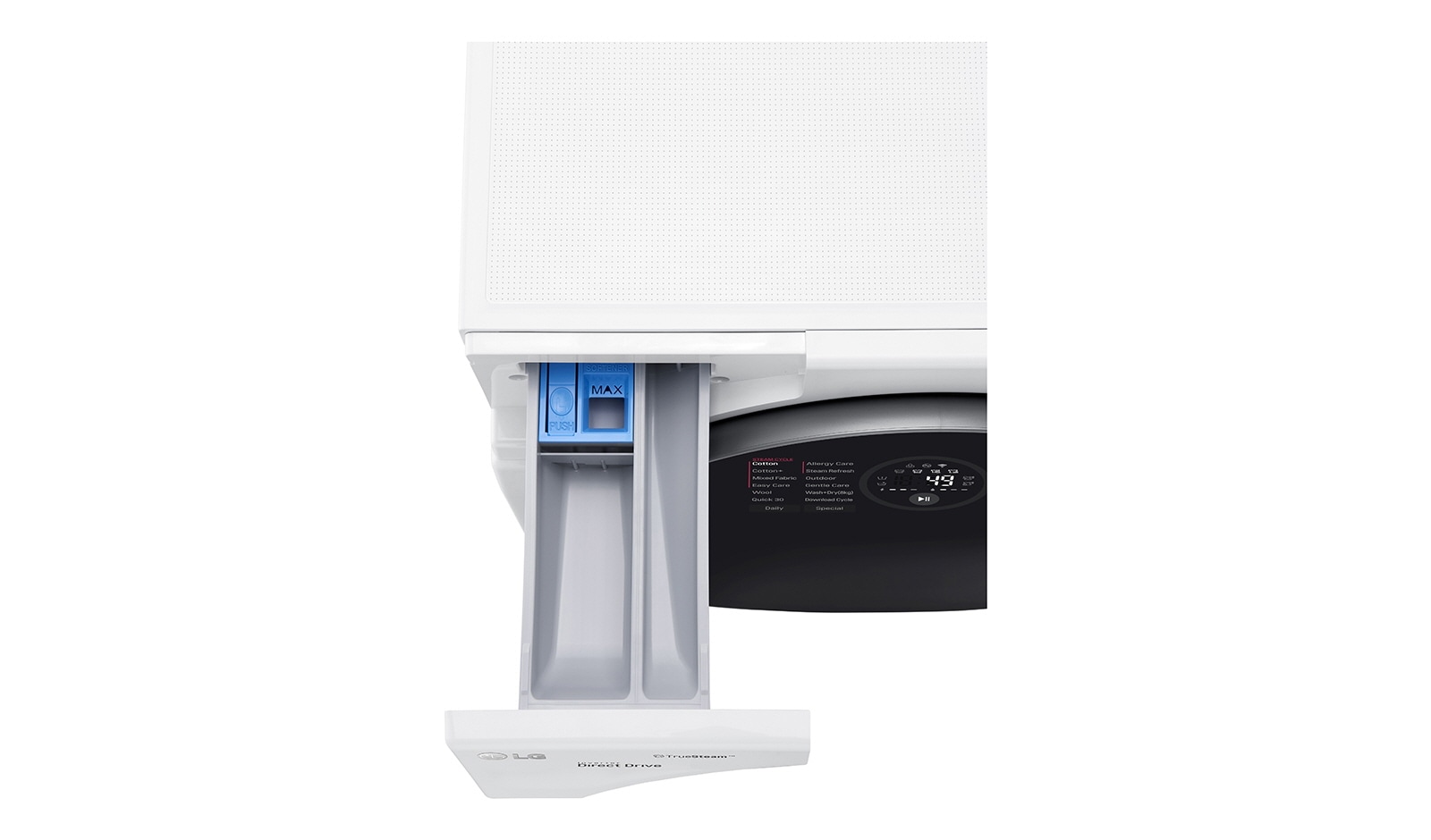 LG 10,5 kg pračka / 7 kg sušička / 2 kg mini pračka, TWINWash™, 1400 ot./min, A (v rozsahu A až G),  6 Motion DD, Direct Drive™, TrueSteam™, EcoHybrid™, ThinQ™ + WiFi připojení, Přidat prádlo, 12 programů, 8 možností sušení, F104G1JCH2N