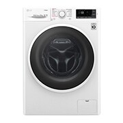 Čelní pohled na 10 kg parní pračka, 1400 ot./min, A&#43;&#43;&#43; (v rozsahu A&#43;&#43;&#43; až D), 6 Motion DD, Direct Drive™, Steam™ - parní praní, ThinQ™, Přidat prádlo, 14 programů F104J6JY0W