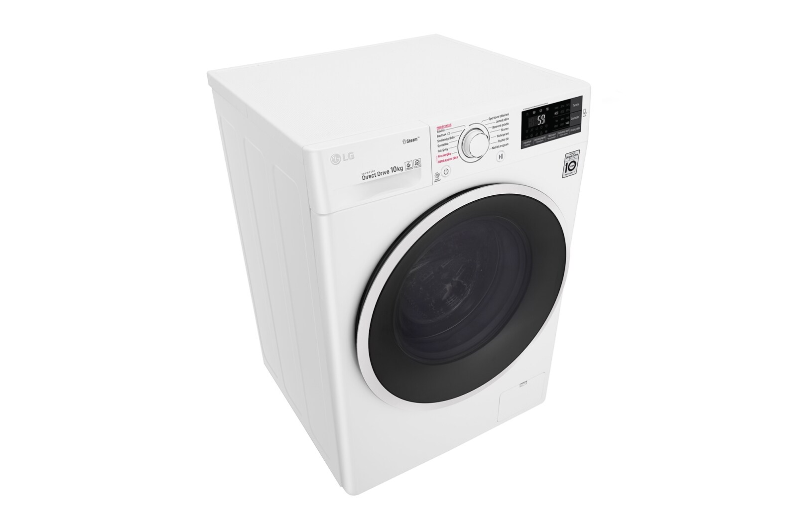 LG 10 kg parní pračka, 1400 ot./min, A+++ (v rozsahu A+++ až D), 6 Motion DD, Direct Drive™, Steam™ - parní praní, ThinQ™, Přidat prádlo, 14 programů, F104J6JY0W