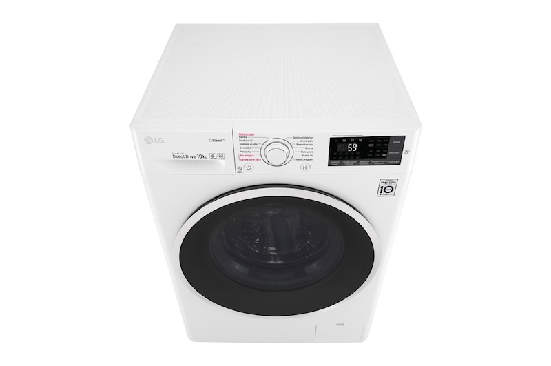 LG 10 kg parní pračka, 1400 ot./min, A+++ (v rozsahu A+++ až D), 6 Motion DD, Direct Drive™, Steam™ - parní praní, ThinQ™, Přidat prádlo, 14 programů, F104J6JY0W