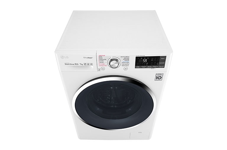 LG 10,5 kg pračka / 7 kg sušička, 1400 ot./min, 6 Motion DD, Direct Drive™, TrueSteam™ - parní praní, ThinQ™, Přidat prádlo, 14 programů, 8 možností sušení, F104J8JH2W