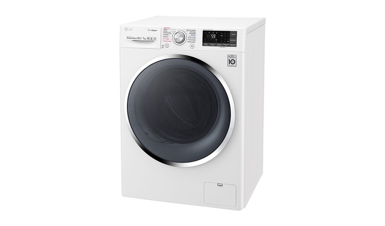LG 10,5 kg pračka / 7 kg sušička, 1400 ot./min, 6 Motion DD, Direct Drive™, TrueSteam™ - parní praní, ThinQ™, Přidat prádlo, 14 programů, 8 možností sušení, F104J8JH2W