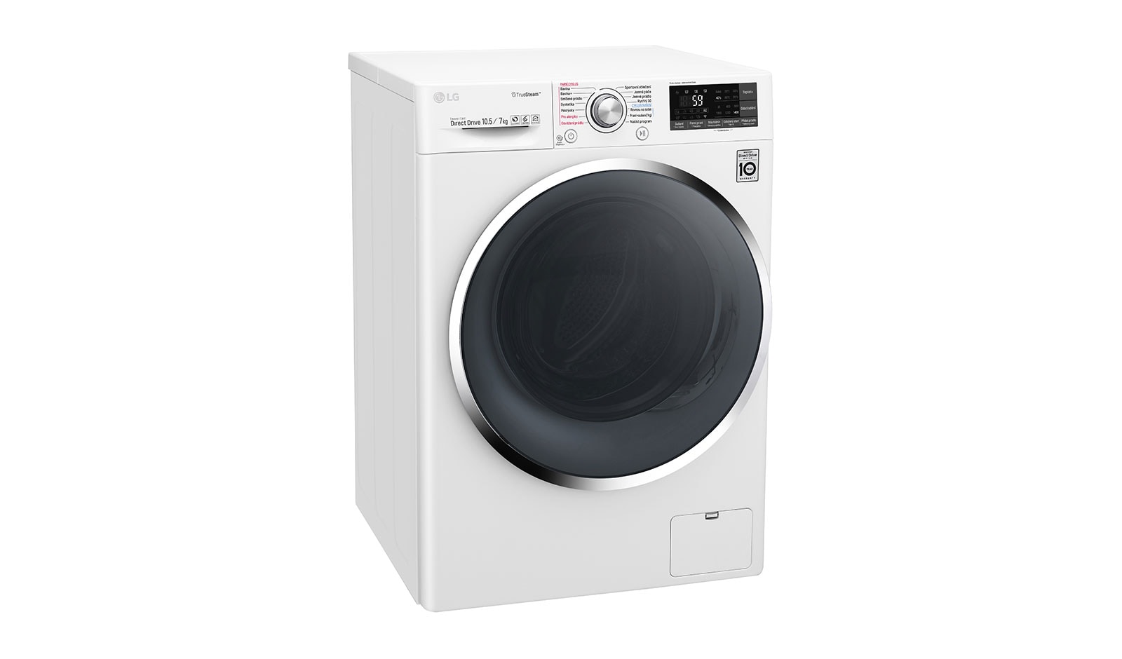 LG 10,5 kg pračka / 7 kg sušička, 1400 ot./min, 6 Motion DD, Direct Drive™, TrueSteam™ - parní praní, ThinQ™, Přidat prádlo, 14 programů, 8 možností sušení, F104J8JH2W