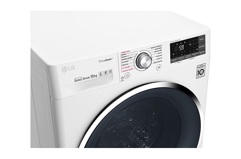 LG 10 kg pračka, 1400 ot./min, 6 Motion DD, TrueSteam™ - parní praní, 14 programů, F104J8JS2W